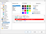 SQL editor colorizing options