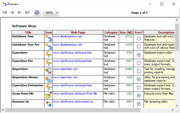 Попередній перегляд друку